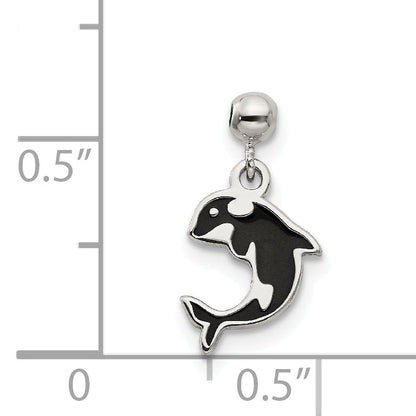 Sterling Silver Mio Memento Enamel Dangle Whale Charm