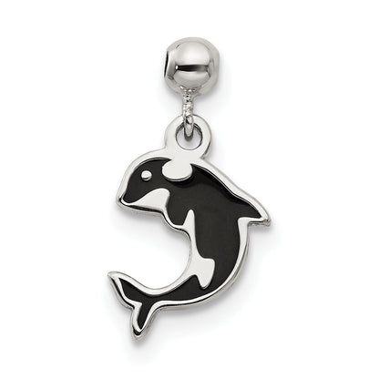 Sterling Silver Mio Memento Enamel Dangle Whale Charm