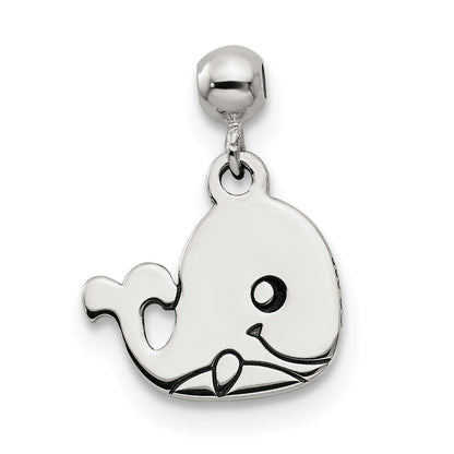 Sterling Silver Mio Memento Enamel Dangle Whale Charm