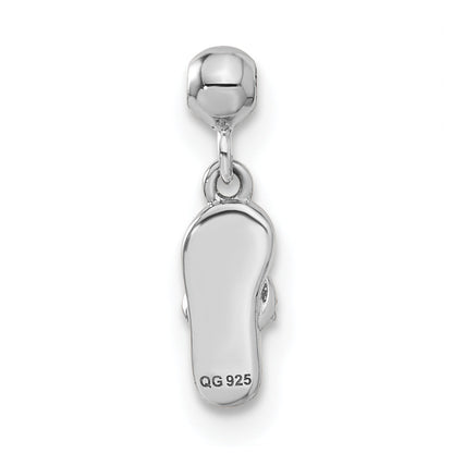 Sterling Silver Mio Memento Enamel Dangle Sandal Charm