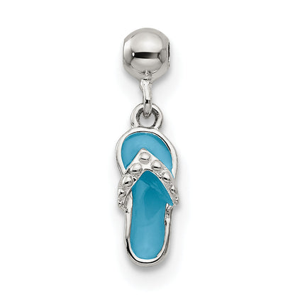 Sterling Silver Mio Memento Enamel Dangle Sandal Charm