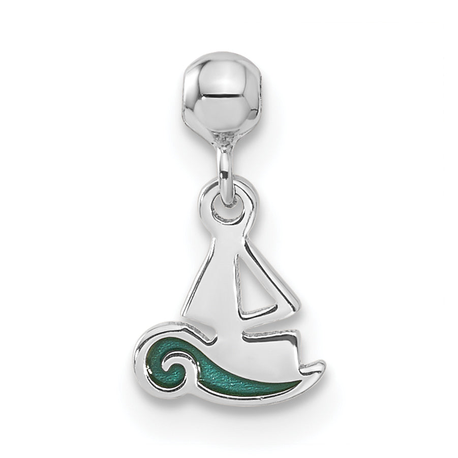Sterling Silver Mio Memento Enamel Dangle Boat Charm