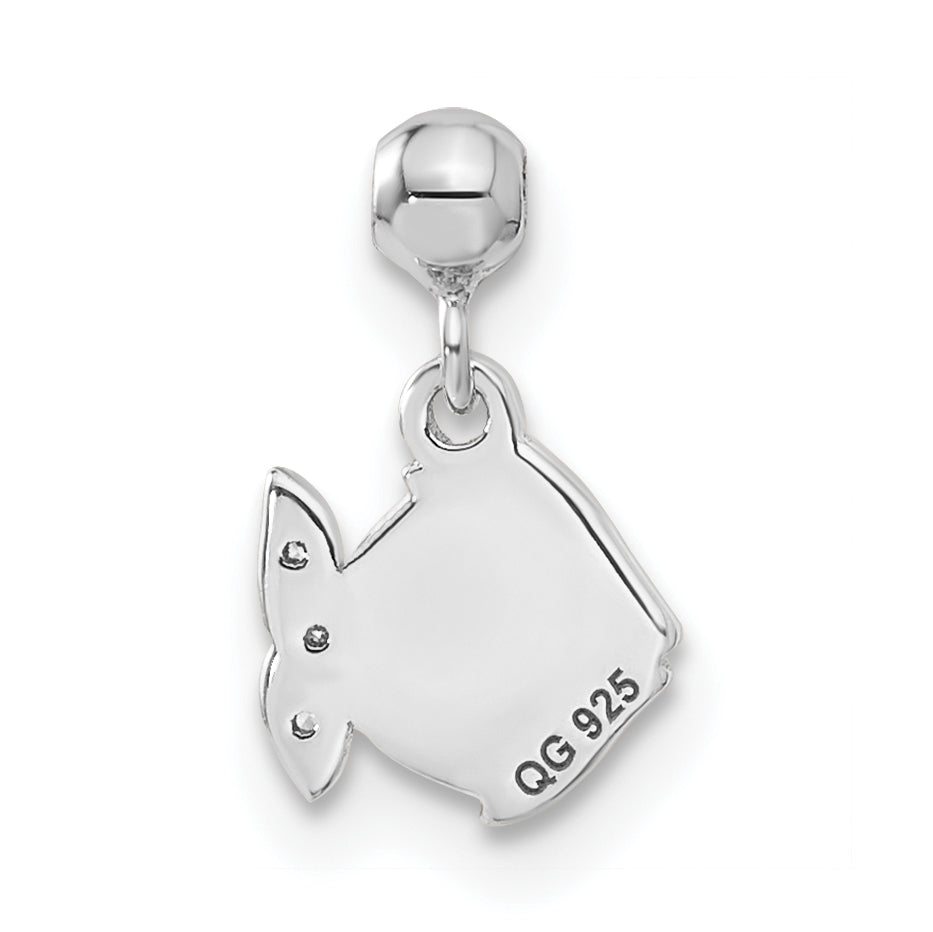 Sterling Silver Mio Memento Enamel Dangle Fish Charm
