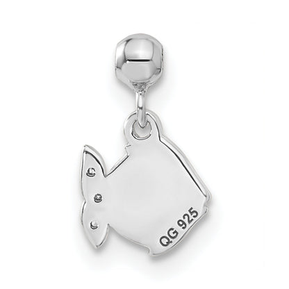 Sterling Silver Mio Memento Enamel Dangle Fish Charm