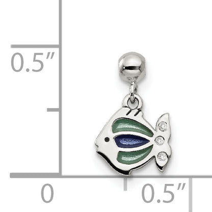 Sterling Silver Mio Memento Enamel Dangle Fish Charm