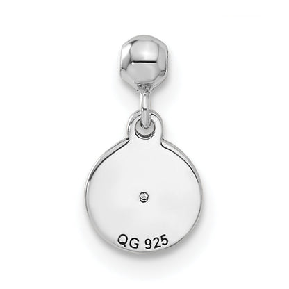 Sterling Silver Mio Memento Enamel Cz Dangle Compass Charm