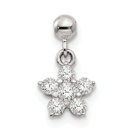 Sterling Silver Mio Memento Cz Dangle Star Charm