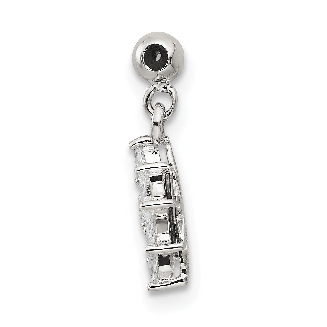 Sterling Silver Mio Memento Cz Dangle Star Charm