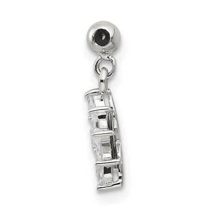 Sterling Silver Mio Memento Cz Dangle Star Charm