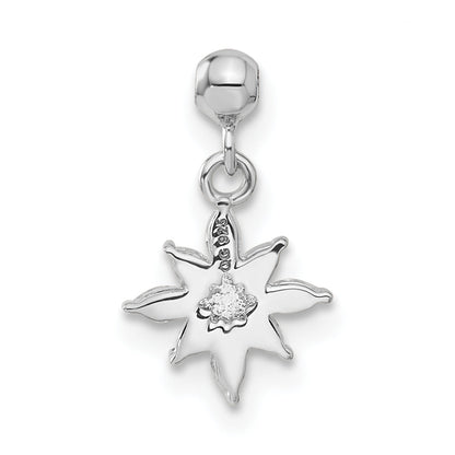 Sterling Silver Mio Memento Cz Dangle Star Charm