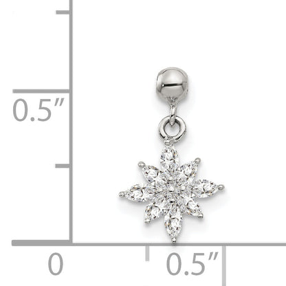 Sterling Silver Mio Memento Cz Dangle Star Charm