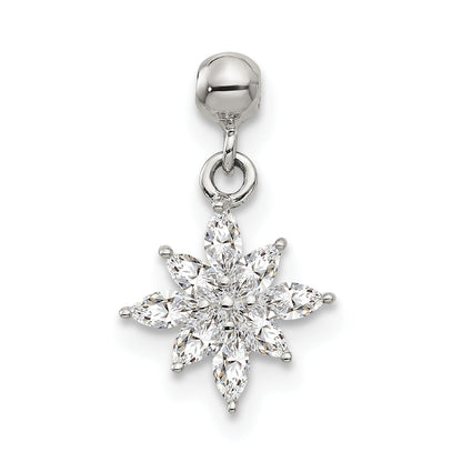 Sterling Silver Mio Memento Cz Dangle Star Charm
