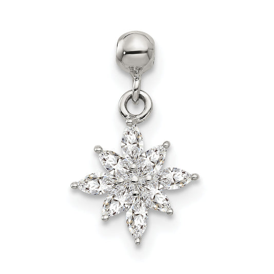 Sterling Silver Mio Memento Cz Dangle Star Charm