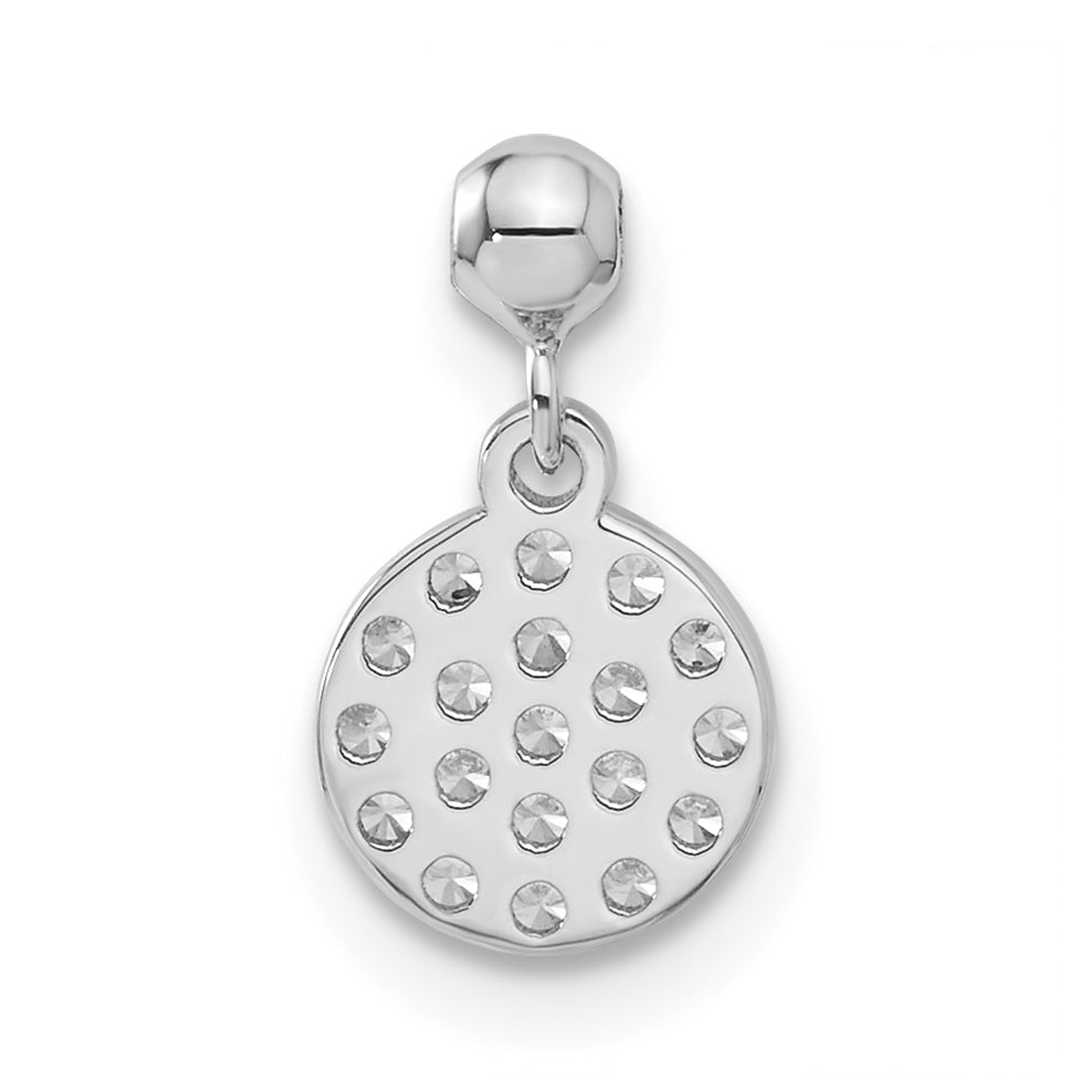 Sterling Silver Mio Memento Cz Dangle Circle Charm