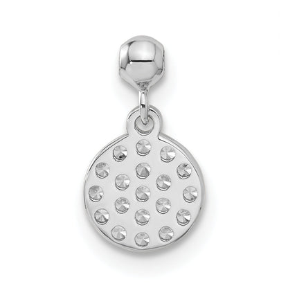 Sterling Silver Mio Memento Cz Dangle Circle Charm