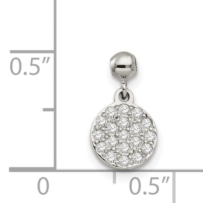 Sterling Silver Mio Memento Cz Dangle Circle Charm