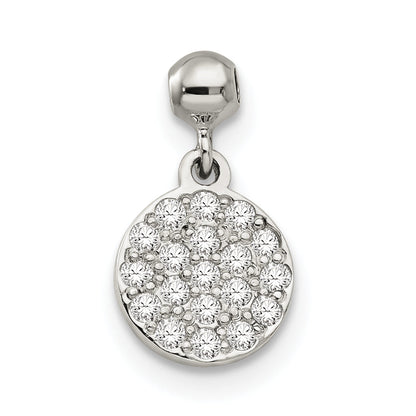 Sterling Silver Mio Memento Cz Dangle Circle Charm