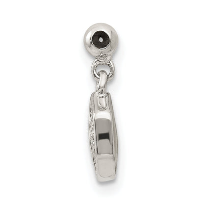 Sterling Silver Mio Memento Enamel Cz Dangle Charm