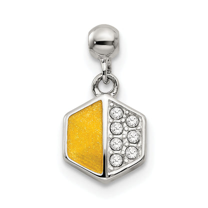 Sterling Silver Mio Memento Enamel Cz Dangle Charm