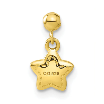 Sterling Silver Mio Memento Gold-Tone Dangle Star Charm