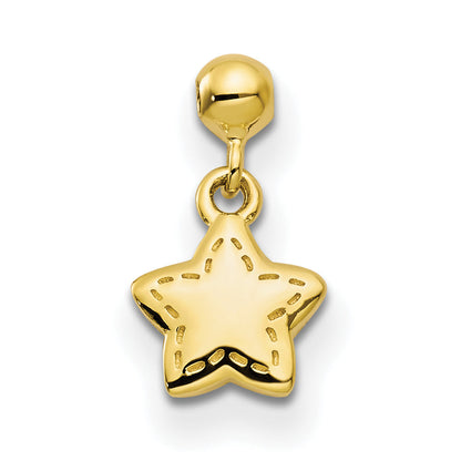 Sterling Silver Mio Memento Gold-Tone Dangle Star Charm