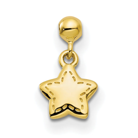 Sterling Silver Mio Memento Gold-Tone Dangle Star Charm