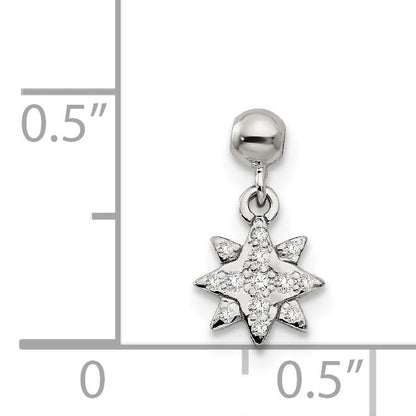 Sterling Silver Mio Memento Cz Dangle Star Charm