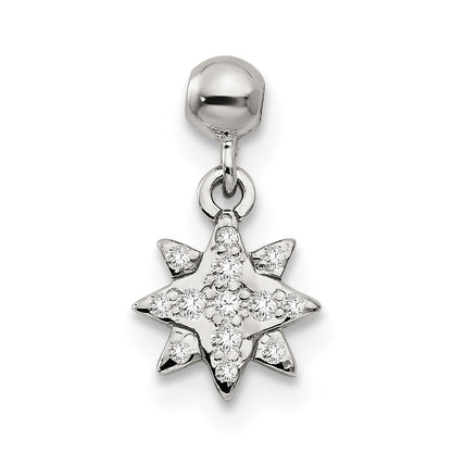 Sterling Silver Mio Memento Cz Dangle Star Charm