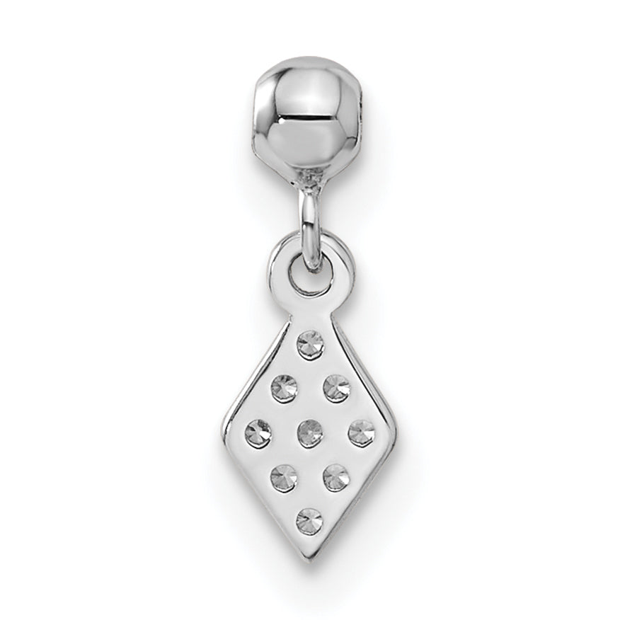 Sterling Silver Mio Memento Cz Dangle Charm