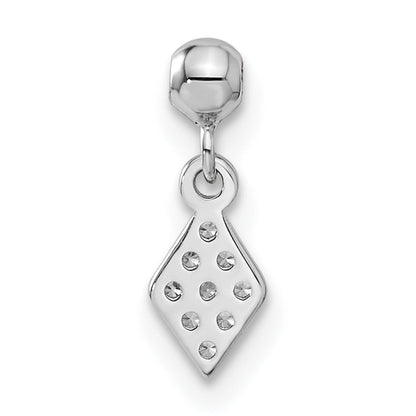 Sterling Silver Mio Memento Cz Dangle Charm
