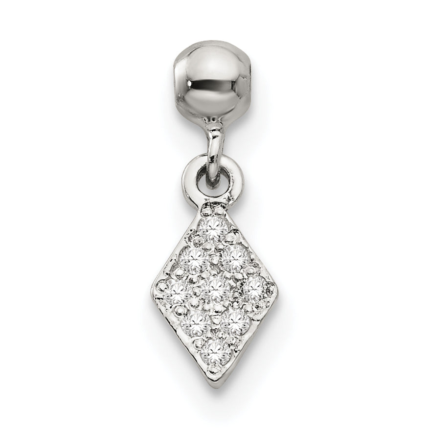 Sterling Silver Mio Memento Cz Dangle Charm