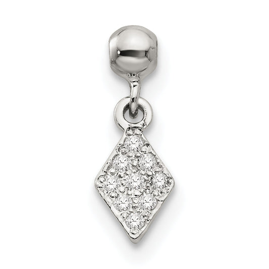 Sterling Silver Mio Memento Cz Dangle Charm