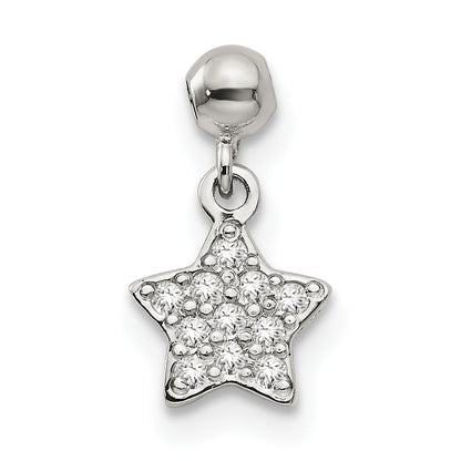 Sterling Silver Mio Memento Cz Dangle Star Charm