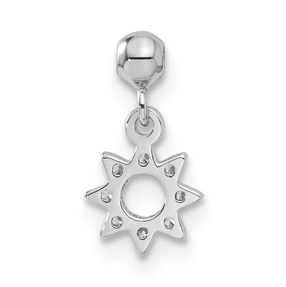 Sterling Silver Mio Memento Cz Dangle Star Charm