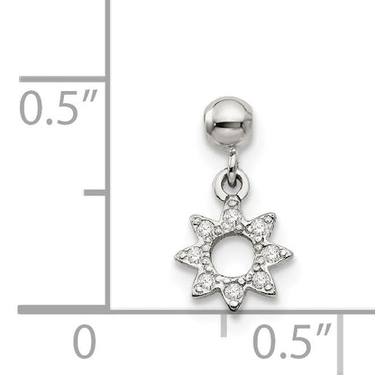 Sterling Silver Mio Memento Cz Dangle Star Charm