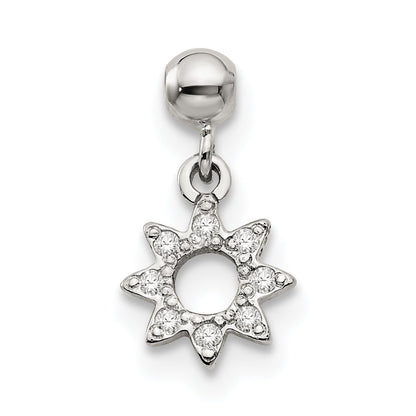 Sterling Silver Mio Memento Cz Dangle Star Charm