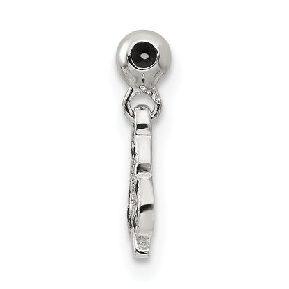 Sterling Silver Mio Memento Black Cz Dangle Club Charm