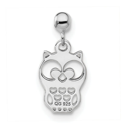 Sterling Silver Mio Memento Enamel Dangle Owl Charm