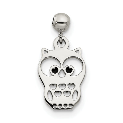 Sterling Silver Mio Memento Enamel Dangle Owl Charm