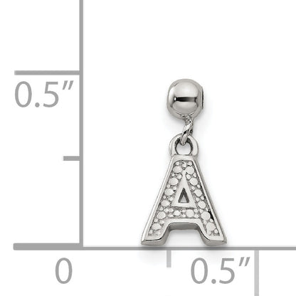 Sterling Silver Mio Memento Letter A Dangle Initial Charm