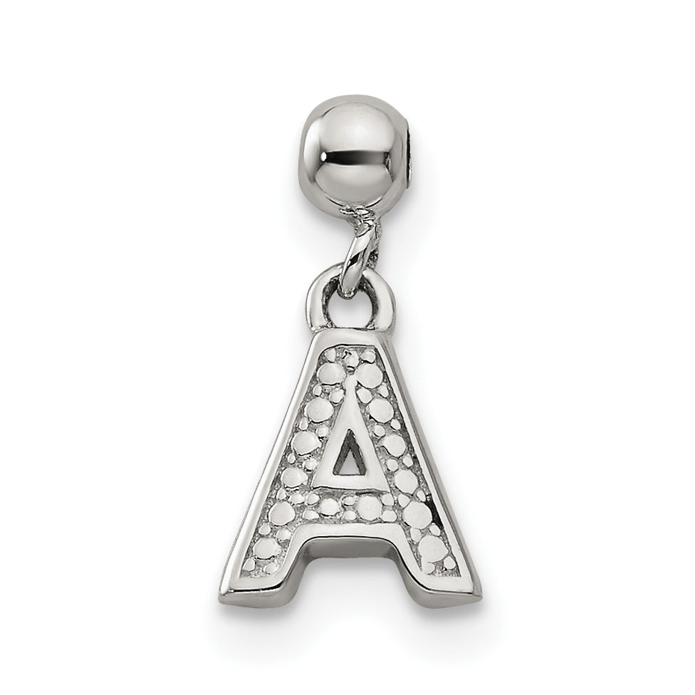 Sterling Silver Mio Memento Letter A Dangle Initial Charm