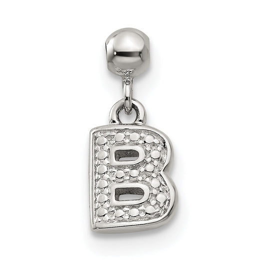Sterling Silver Mio Memento Letter B Dangle Initial Charm