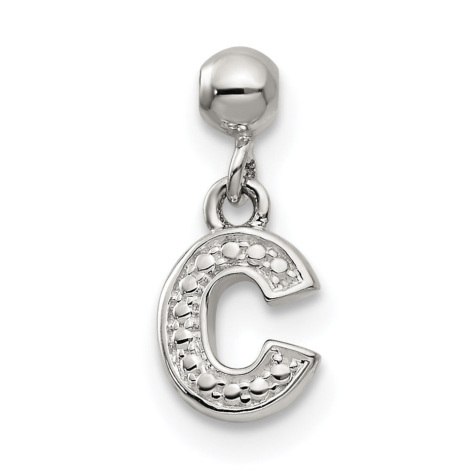 Sterling Silver Mio Memento Letter C Dangle Initial Charm