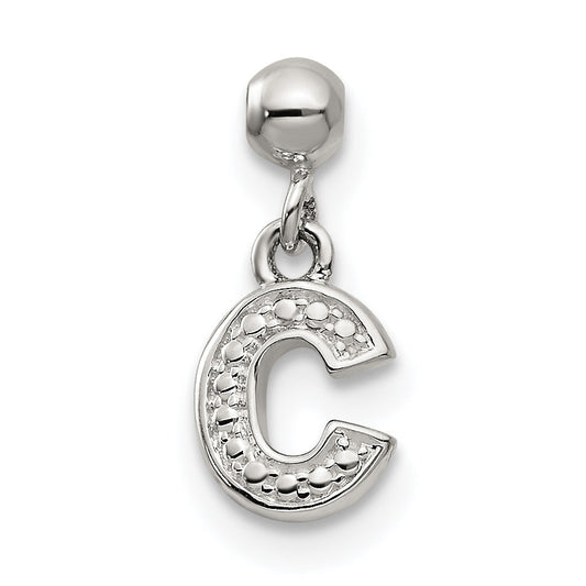 Sterling Silver Mio Memento Letter C Dangle Initial Charm