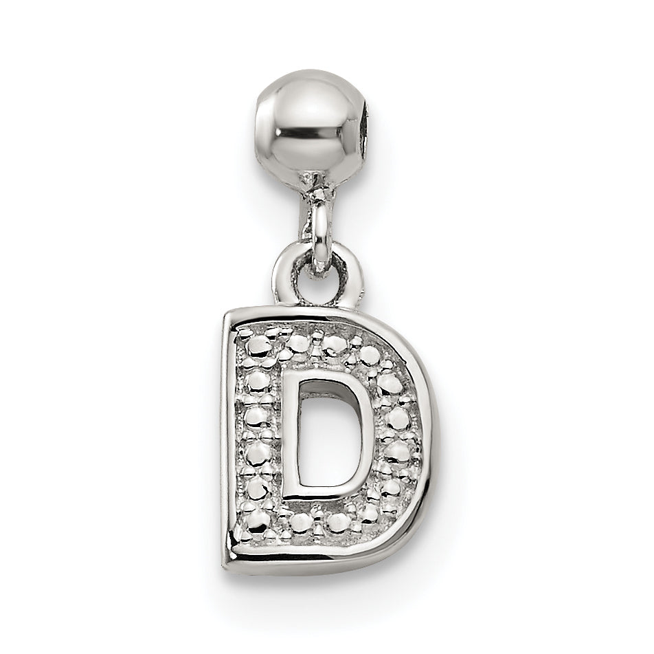 Sterling Silver Mio Memento Letter D Dangle Initial Charm