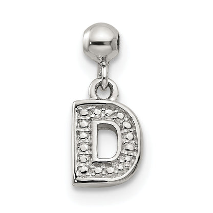 Sterling Silver Mio Memento Letter D Dangle Initial Charm