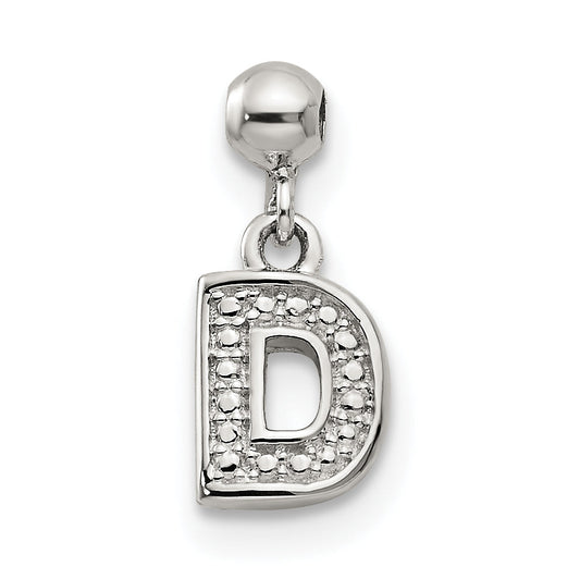 Sterling Silver Mio Memento Letter D Dangle Initial Charm
