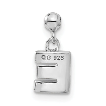 Sterling Silver Mio Memento Letter E Dangle Initial Charm