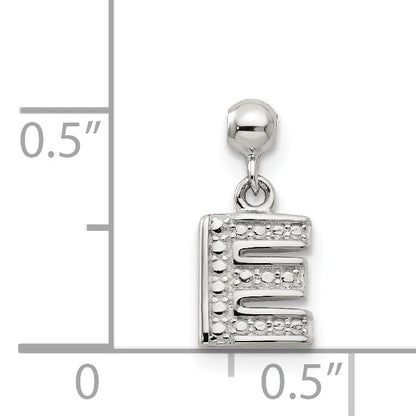 Sterling Silver Mio Memento Letter E Dangle Initial Charm