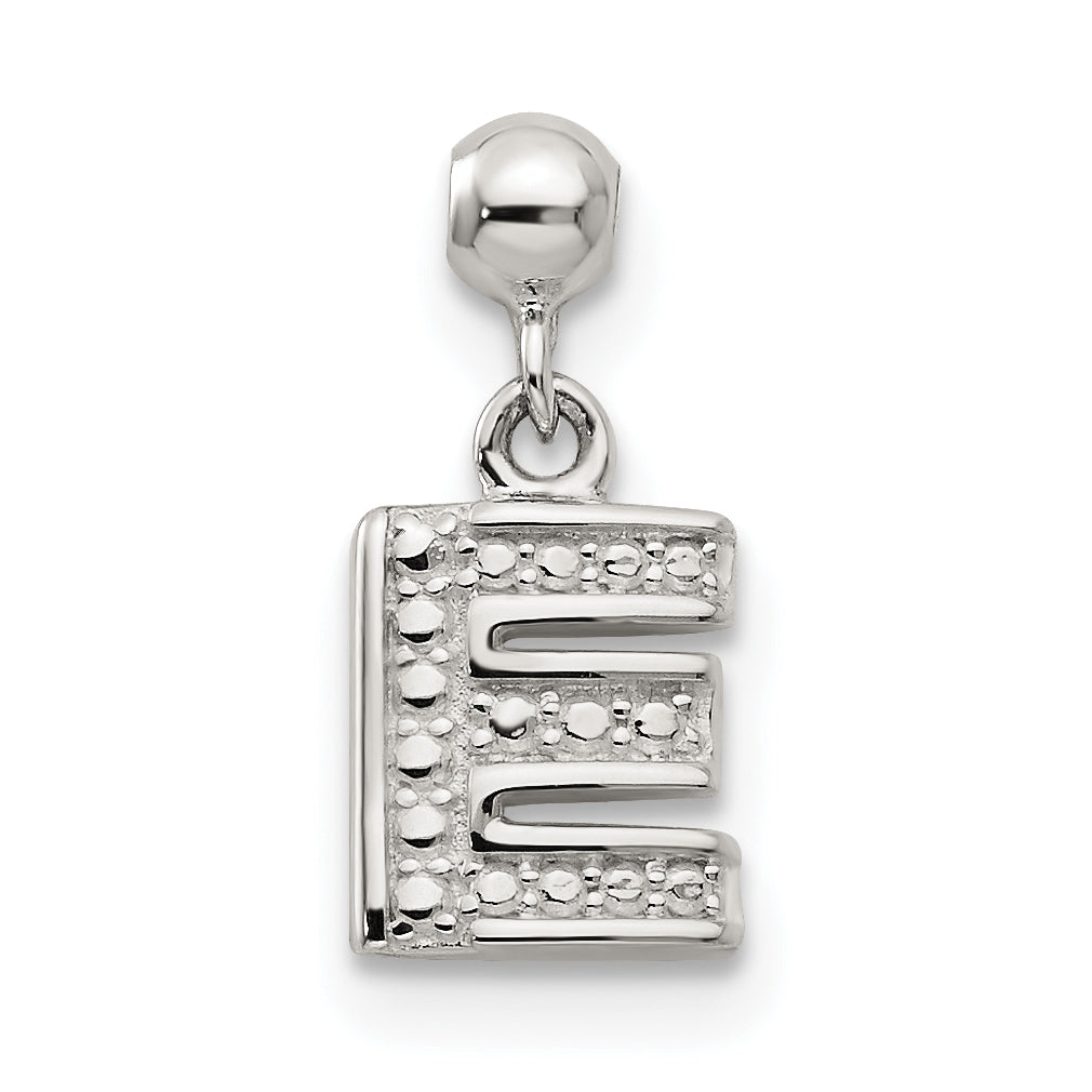 Sterling Silver Mio Memento Letter E Dangle Initial Charm